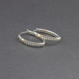 Srebrne kolczyki ze złotem 18K