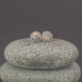 Srebrne sztyfty ze złotem 18K