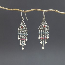 Srebrne kolczyki w stylu boho