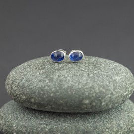Srebrne sztyfty z szafirem