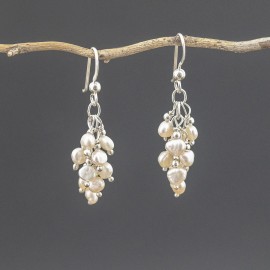 Srebrne kolczyki z perłami