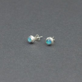 Srebrne sztyfty z opalem australijskim