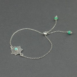 Srebrna bransoletka z turkusem