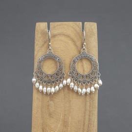 Srebrne kolczyki z perłami