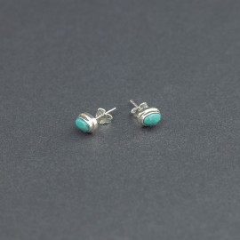 Srebrne sztyfty z turkusem