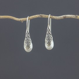 Srebrne kolczyki z perłami