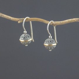 Srebrne kolczyki ze złotem 18K