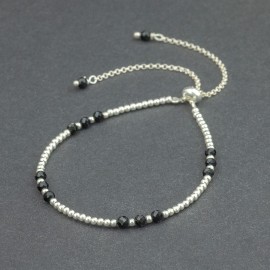 Srebrna bransoletka z onyksem