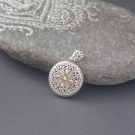 Srebrny wisiorek ze złotem 18K