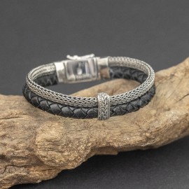 Srebrna męska bransoletka