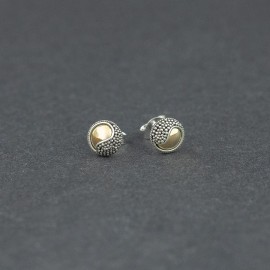 Srebrne sztyfty ze złotem 18K