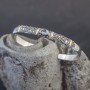 Srebrna bransoletka ze złotem 18K i błękitnym topazem